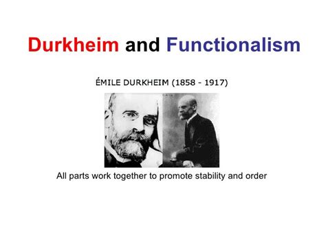Durkheim Functionalism Anomie