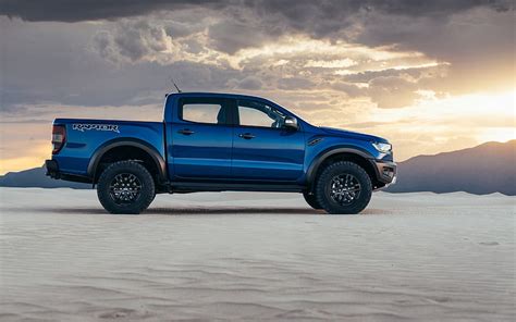Ford Ranger Raptor 2019 Vista Lateral Camioneta Azul Suv Nuevo