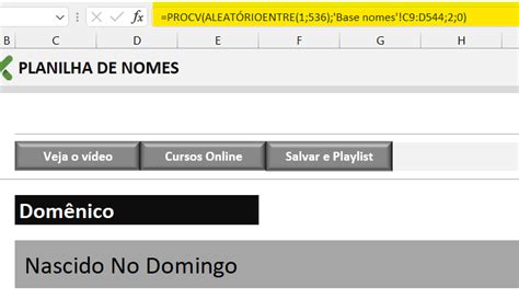 COMO FAZER UMA PLANILHA DE NOMES NO EXCEL ExcelForever