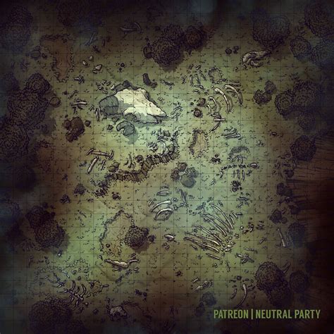 Oc Art Misty Boneyard Battlemap Mapa De Fantasia Rpg Map Mapas