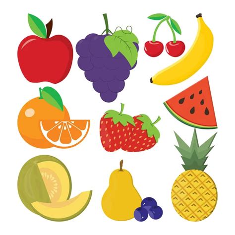 Conjunto De Frutas De Dibujos Animados Vector Gr Fico Vectorial El Anes Imagen