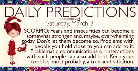 daily predictions for saturday 3 march 2018 magical recipes online