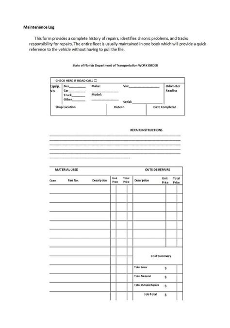 Collection of most popular forms in a given sphere. 40 Printable Vehicle Maintenance Log Templates ᐅ Template ...