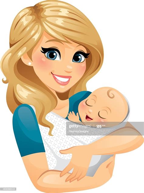 Mom Holding Baby High Res Vector Graphic Getty Images