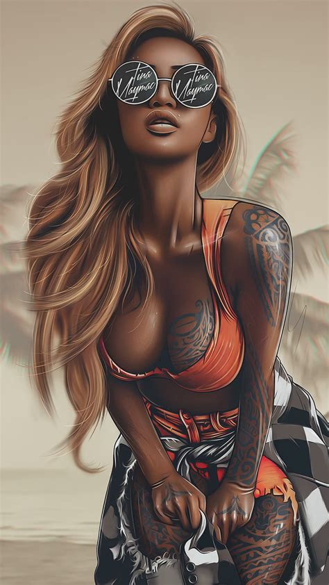 Wallpaper Women Digital Art 1080x1920 NeonVacaCola 1210934 HD