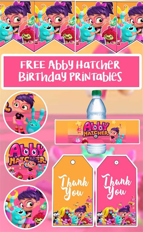 Abby Hatcher Birthday Party Printable Files Birthday Party Printables