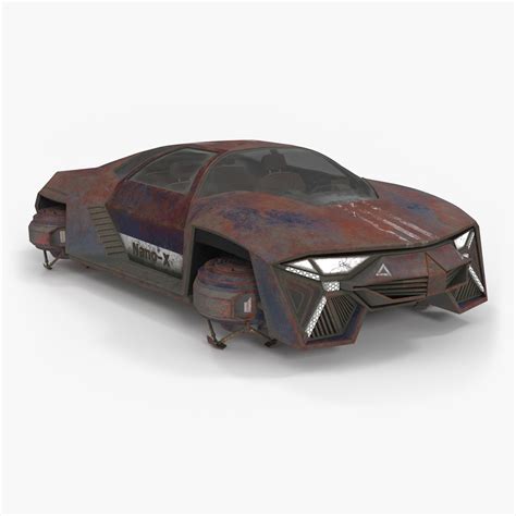 Visionary Hover Car Rusty 3d Model 129 3ds Blend C4d Fbx Max