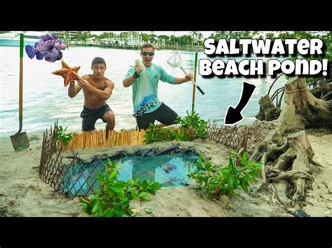 Next the waterfall was fashioned from a 14″ plastic. DIY EXOTIC BEACH FISH POND!! *Insane* - YouTube
