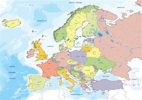 Political Map Of Europe Countries Only