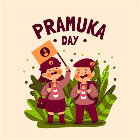 Premium Vector Pramuka Day Illustration