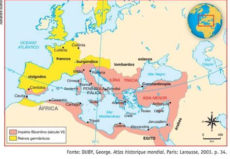 Veredas Do Tempo Mapa Imp Rio Bizantino S Culo Vi Imp Rio Bizantino Mapa Bizantino