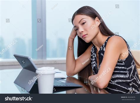 Bored Sad Woman Working Office Job Stock Photo 492639679 Shutterstock