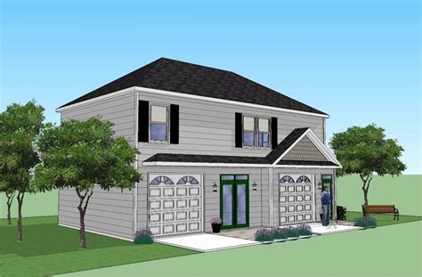 24x40 2 Bedroom House Plans Lovely Yx Two Three Bedroom Home Garage