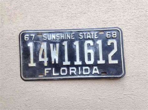 Genuine Vintage Usa Florida Vehicle License Plate