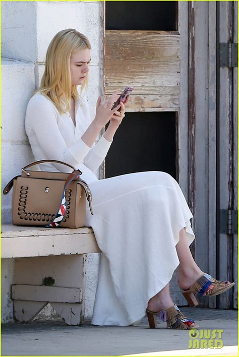 Full Sized Photo Of Elle Fanning White Dress Dance Class Directing Ambitions 19 Elle Fanning