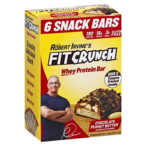 Fitcrunch Whey Protein Bars Chocolate Peanut Butter