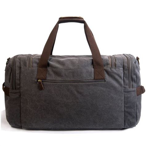 Suvom Leather Canvas Duffle Bag Stylish And Spacious Travel Companion