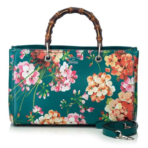 Están en ebay ✓ compara precios y características de productos nuevos y usados ✓ muchos artículos con envío gratis! Gucci Vintage - Blooms Bamboo Shopper Bag - Green ...