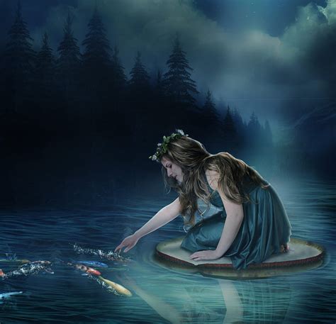 P Free Download Fairy S River Fairy Woman Fantasy River Hd Wallpaper Peakpx
