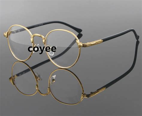Retro Harry Potter Eyeglasses Frames Men Vintage Round Optical Glasses Frames Gold Prescription