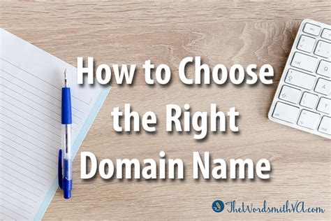 How To Choose The Right Domain Name The Wordsmith Va