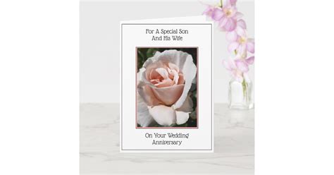 Son And Wife Wedding Anniversary Card Zazzle