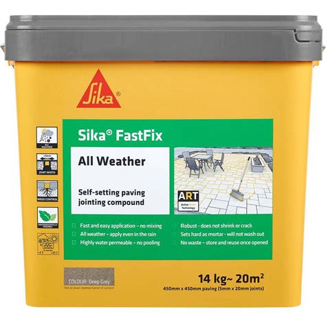 Sika Fastfix All Weather Jointing Compound Deep Grey 14kg Paving