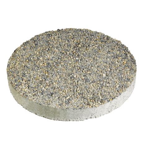 Shop Anchor Block 12 In Gray Round Exposed Aggregate Stepping Stone At
