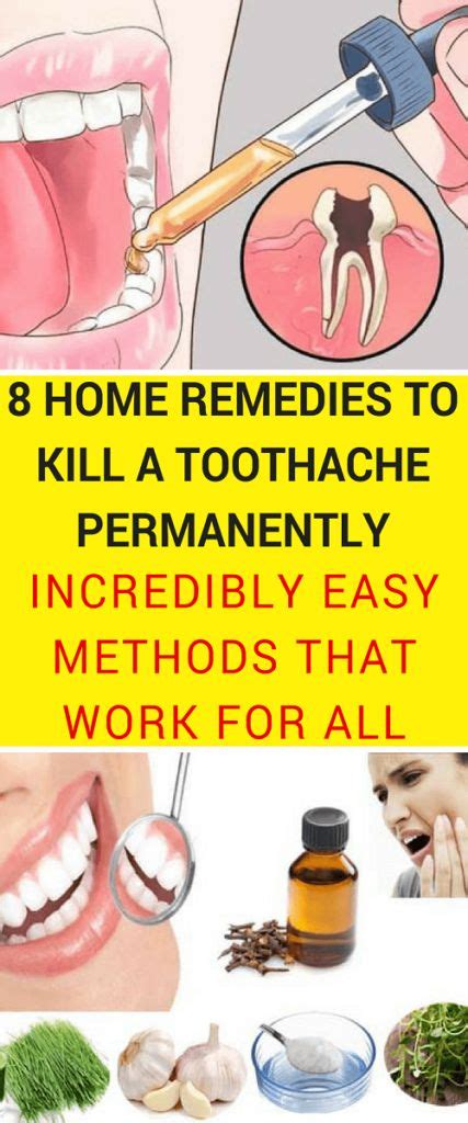 Some people use the common household ingredient, garlic, to diminish toothache at night. 8 Home Remedies To Kill A Toothache | Toothache, Remedies ...