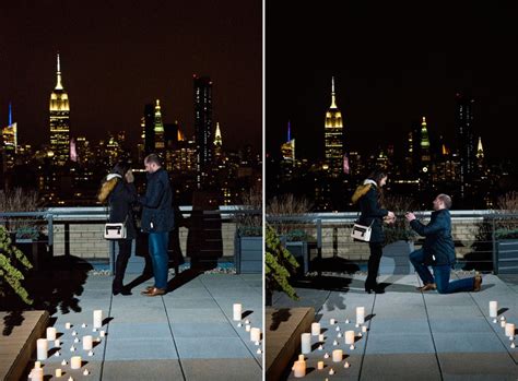 Romantic Rooftop Proposal Nyc Marriage Proposal Proposal Photographer Wedding Proposals