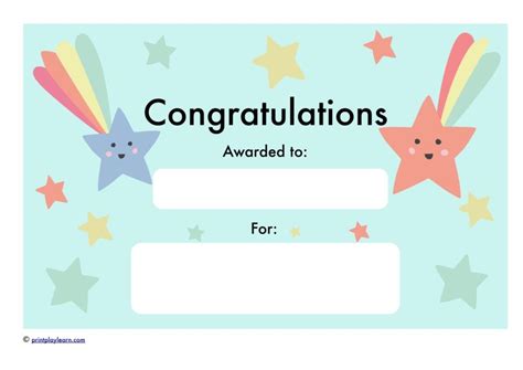 Congratulations Card With Stars On It