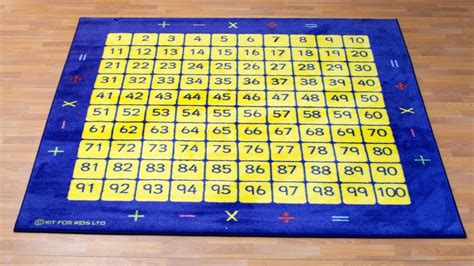 100 Square Counting Grid Carpet Toy Giant