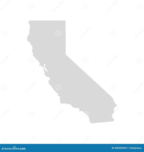 California Map Shape Illustration Icon Vector California Map Satate