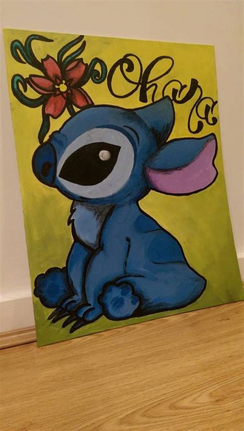 Disney Inspired Hand Painted Acrylic Canvas Lilo By