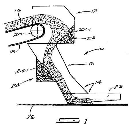 Patent Us20040182673 Transfer Chute And Method Of Operating The Chute