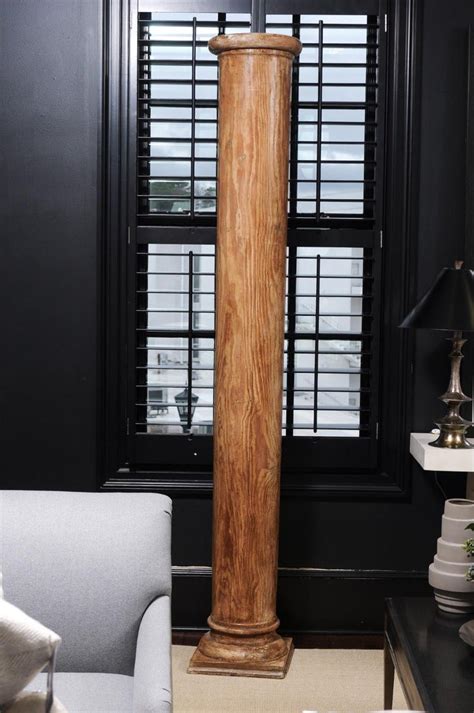 Pair Of Tall Architectural Wood Columns At 1stdibs