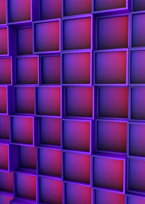 Texture Squares Purple 3d Volume Hd Phone Wallpaper Peakpx