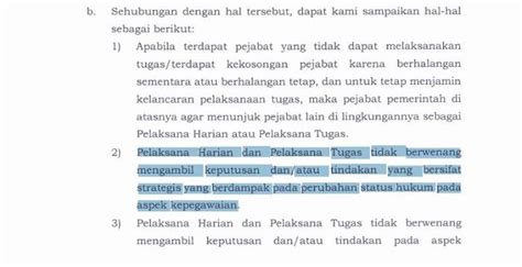 Surat Edaran Ditandatangani Plh Pelaksana Harian Tugas Ternyata Tak