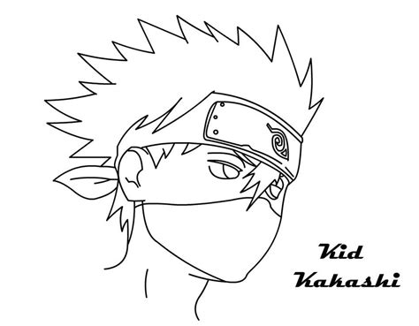 Kid Kakashi Line Art By Tacofacedrawer On Deviantart