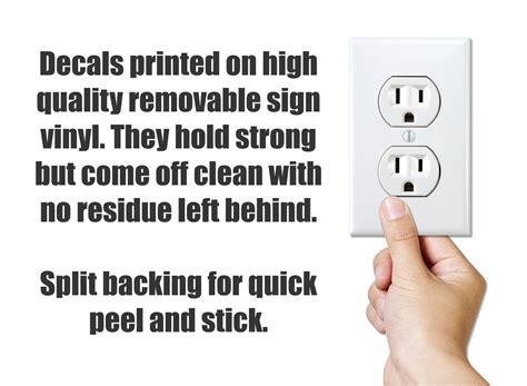 Fake Electrical Outlet Sticker Joke Power Outlet Decals Etsy