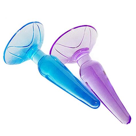 buy adult sex toy butt stimulator dildo silicone jelly anal plug with sucker cup at affordable