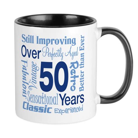 Cafepress Over 50 Years 50th Birthday Mug Unique Coffee Mug