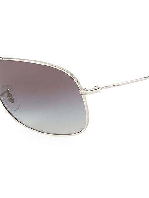 Ray Ban Rb3267 64mm Square Wrap Aviator Sunglasses On Sale Saks Off 5th