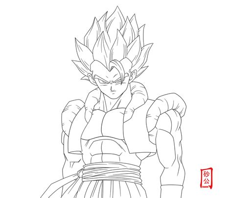 Here is a selfmade coloring page made by me. Gogeta Appears Lineart by SnaKou on DeviantArt