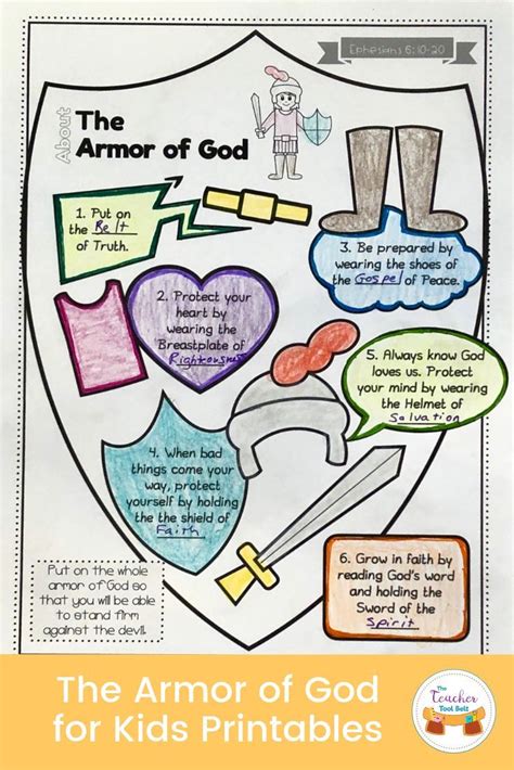 Coloring pages for kids armor of god activity coloring pages. The Armor of God for Kids Printable Activities in 2020 ...