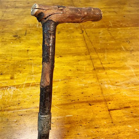 Antique Irish Blackthorn Shillelagh Walking Cane Early 1900s Mad