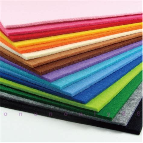 3mm Thick Felt Fabric 6 Sheets 20cm X 20cm Pick Your Own Etsy