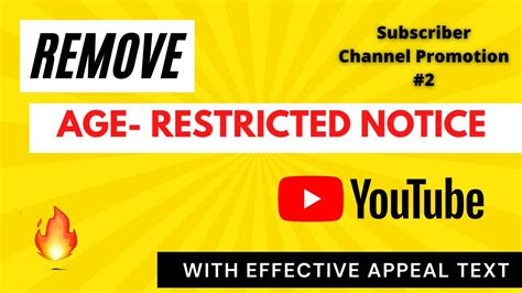 How To Remove Age Restricted On Youtube Age Restricted Notice Ko