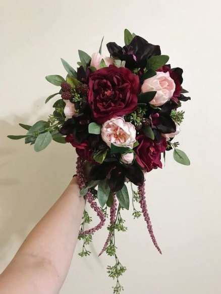 How to make wedding bouquets ~bridesmaid flowers ~rustic wedding decor *related blog post how to make a bridal bouquet with 12 roses. Wedding flowers burgundy gold bouquets 27 trendy Ideas ...