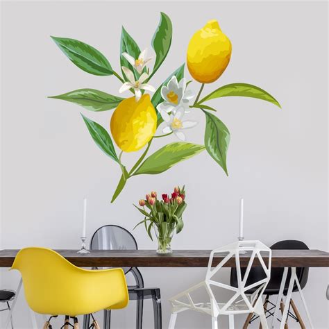 Lemon Wall Decal Removable Lemon Stickers For Walls Fruit Etsy